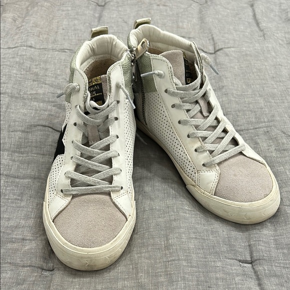Vintage Havana Gray and White Sneakers 8 women designer shoes star gym high top - Picture 2 of 8